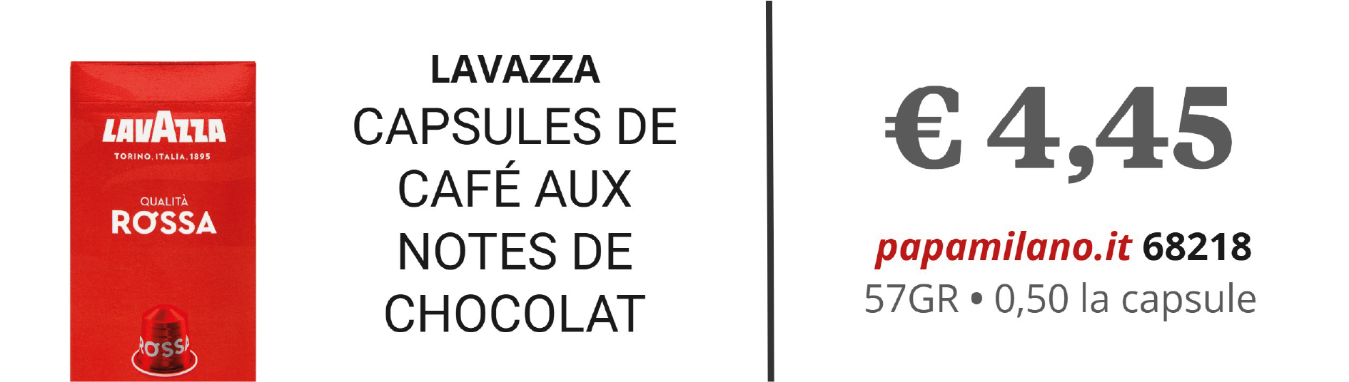 LAVAZZA CAPSULES DE CAFÉ AUX NOTES DE CHOCOLAT